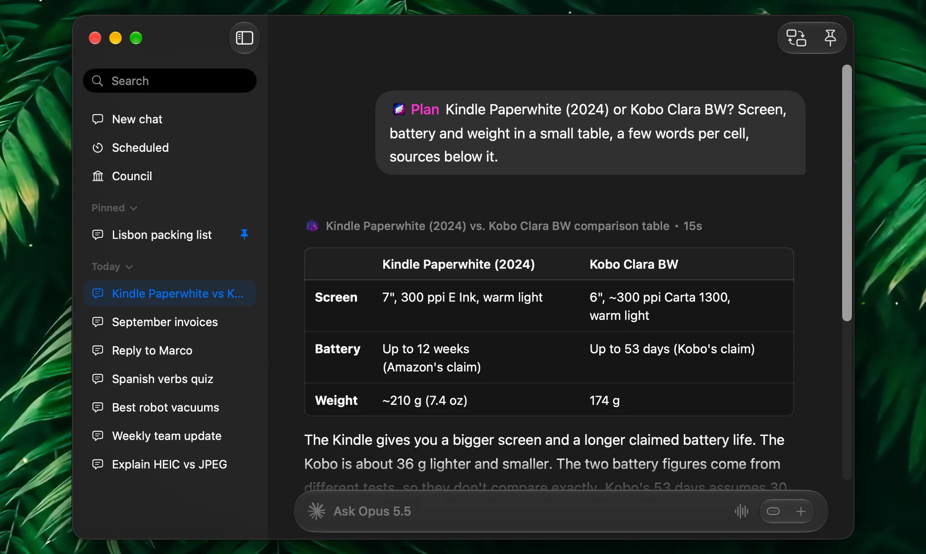 Fluent – Your Chats In The Chat Window