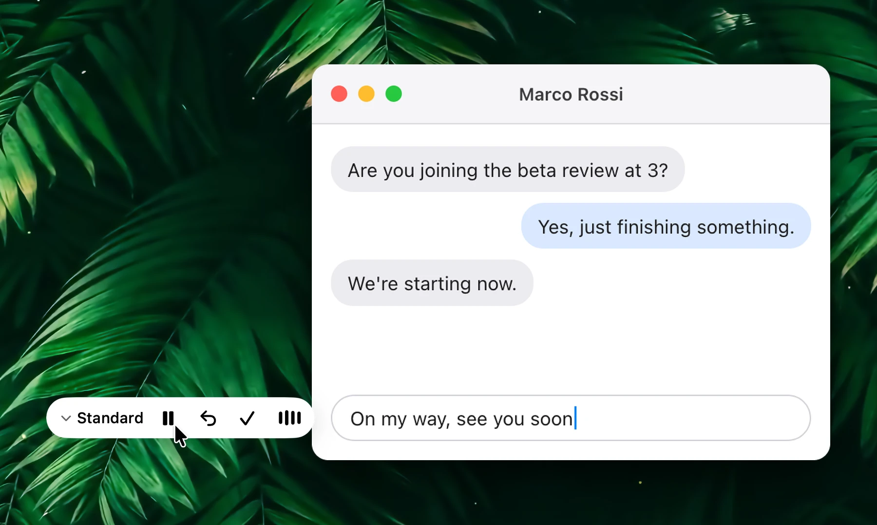 Fluent – The Dictation Badge's Controls