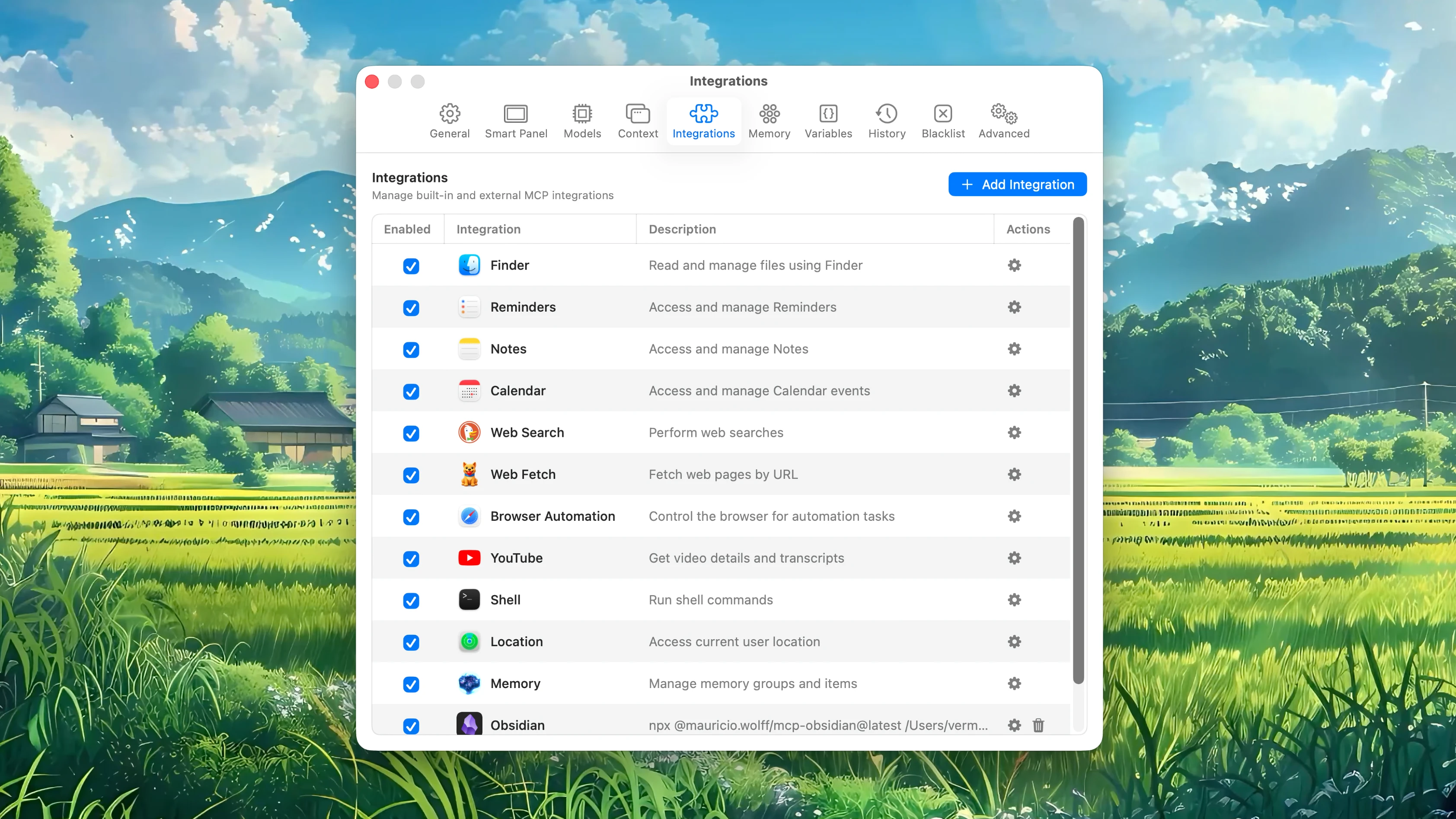 Fluent – Built-in Integrations