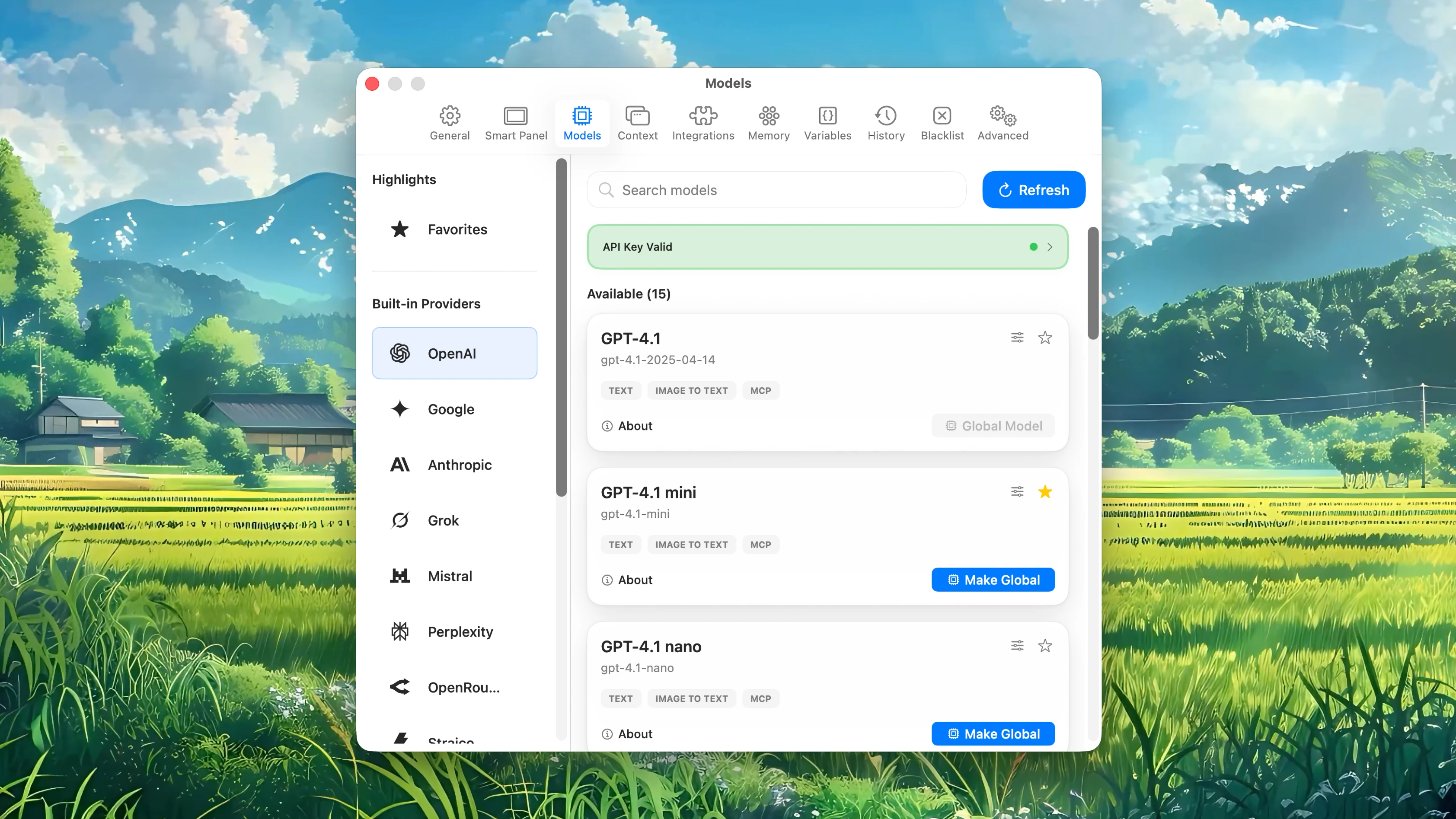 Fluent Onboarding - Built-in Providers, OpenAI