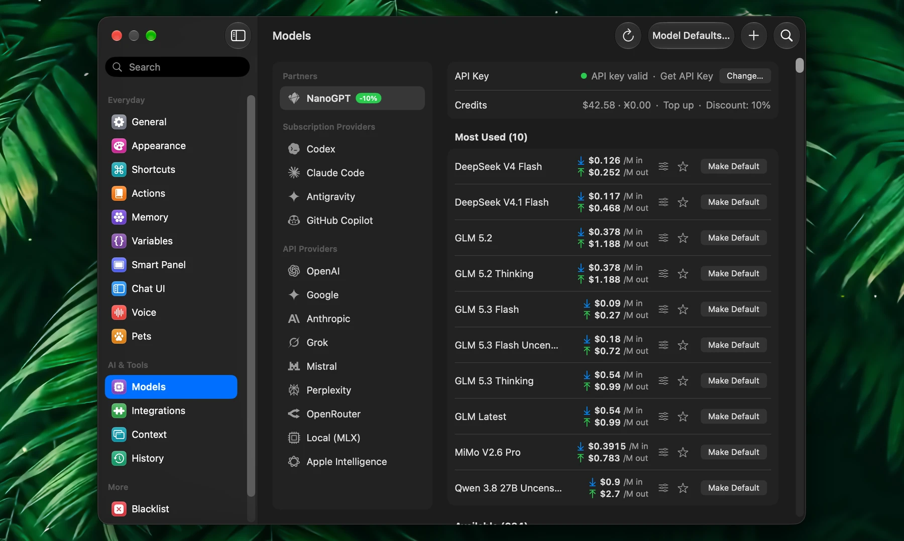 Fluent - NanoGPT Provider